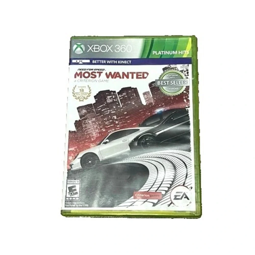 XBOX 360 Need For Speed: Most Wanted Platinum Hits Used Tested Kinect Compatible